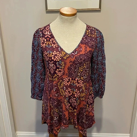 NWT!! Anthropologie Maeve - Mariela Tunic - Red/Blue - Size Small - Picture 4 of 11